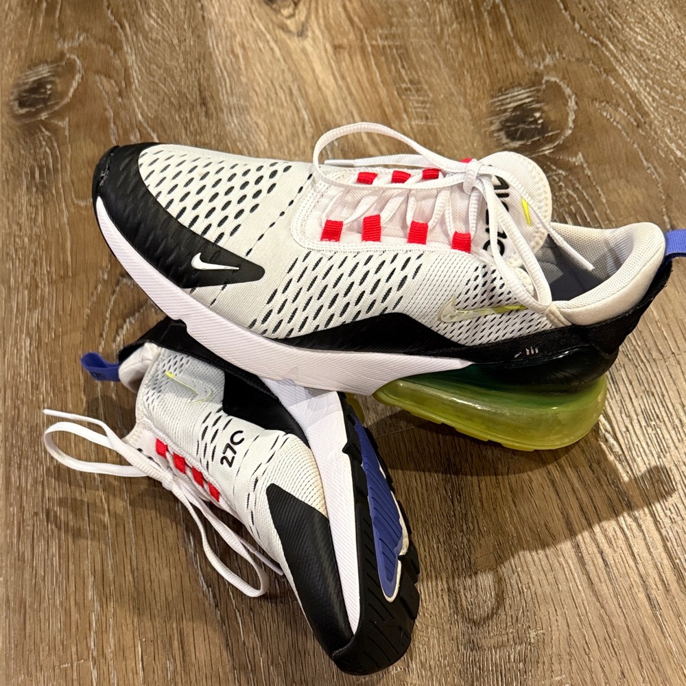 Nike Air Max 270 White Black with Lime Accents - Picture 6 of 6